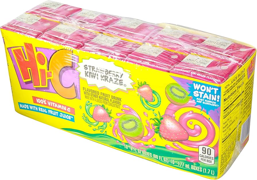 Amazon.com : Hi-C Juice Box, Strawberry Kiwi Kraze, 6 Ounce (Pack
